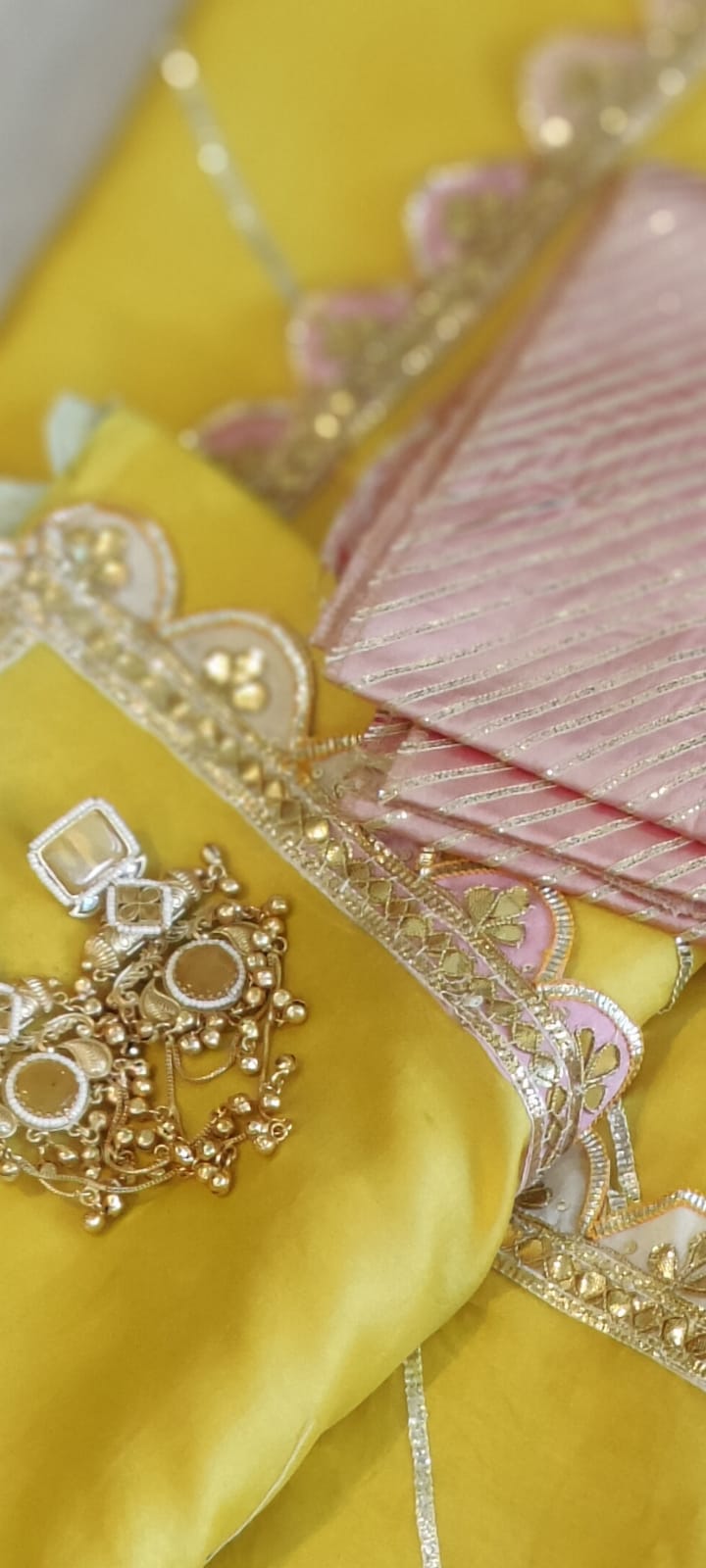 Handcrafted Chanderi  Yellow Saree