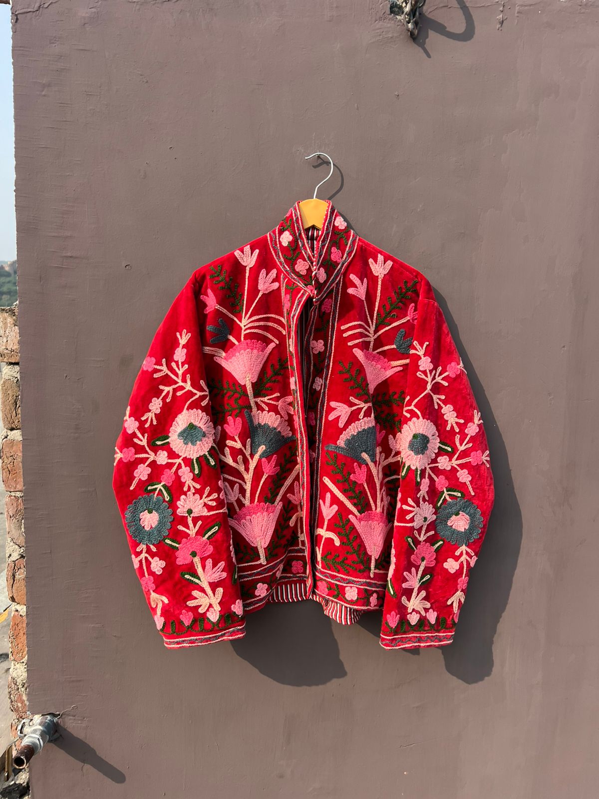 Embroidered floral jacket