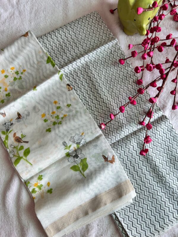 Pure Chanderi Unstitched Suit